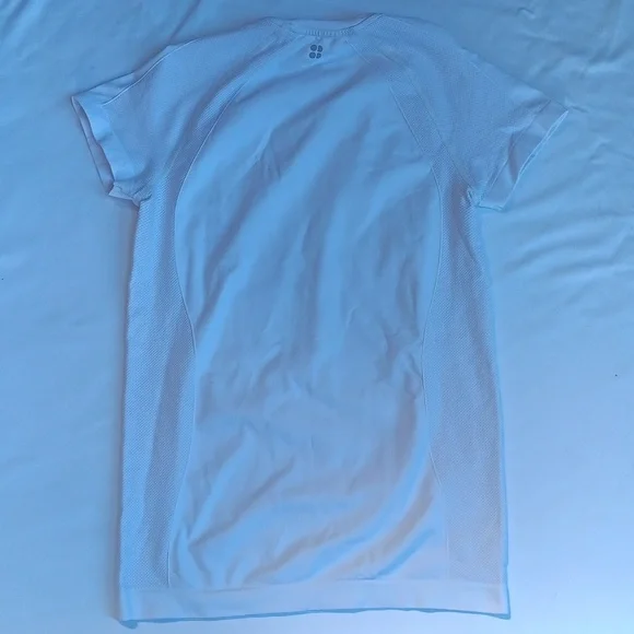 NWOT Sweaty Betty Seamless Workout White Short Sleeve Top Size XS - Picture 2 of 6